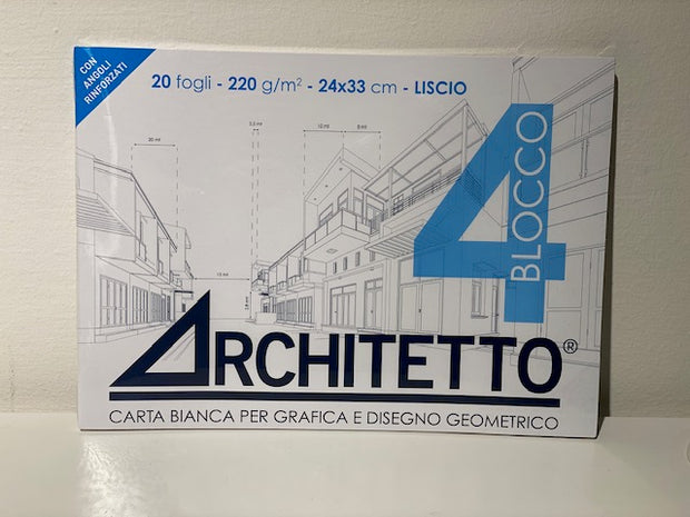 Album ARCHITETTO - Fogli LISCI 220gr 24x33 - 20 fogli