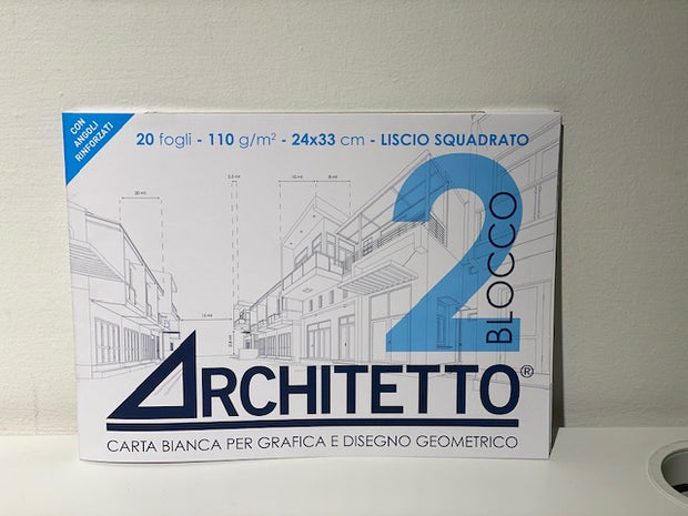 Album ARCHITETTO - LISCIO SQUADRATO 110gr 24x33 - 20 fogli