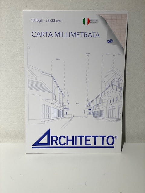 Album ARCHITETTO CARTA MILLIMETRATA 10 Fogli 23x33