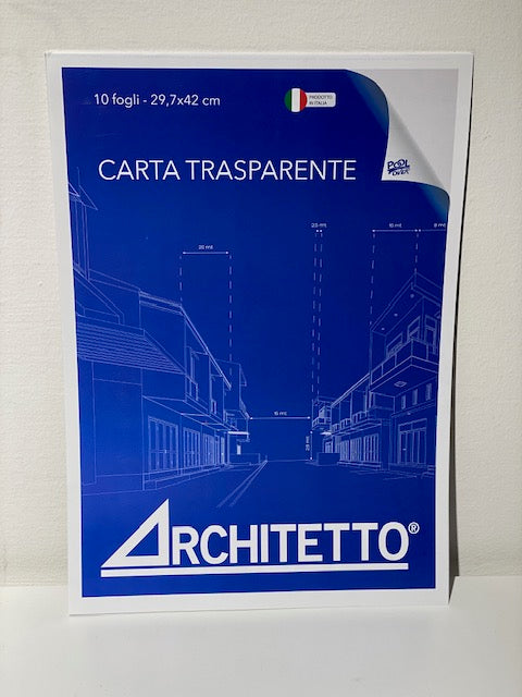 Album ARCHITETTO CARTA TRASPARENTE 10 fogli 29.70x42cm