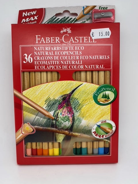 Pastelli Triangolari Faber-Castell da 36 - Ecomatite naturali