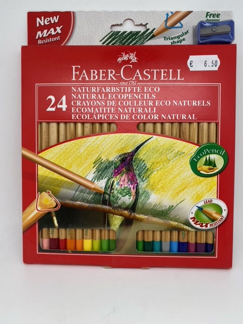 Pastelli Triangolari Faber-Castell da 24 - Ecomatite naturali